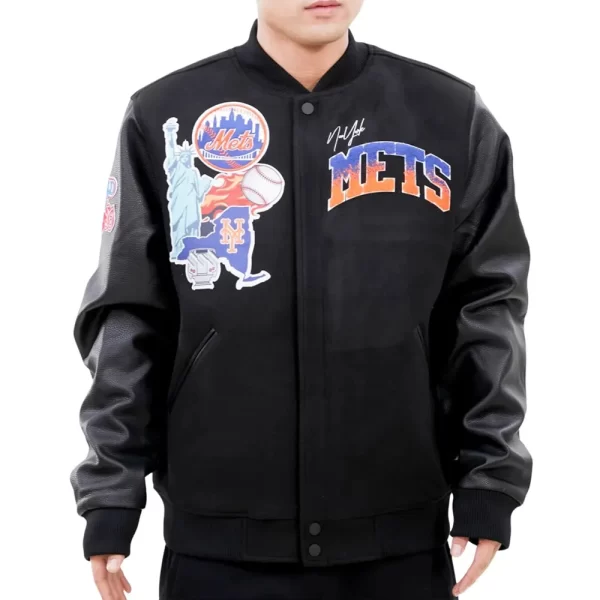 NY Mets Home Town Wool Varsity Jacket