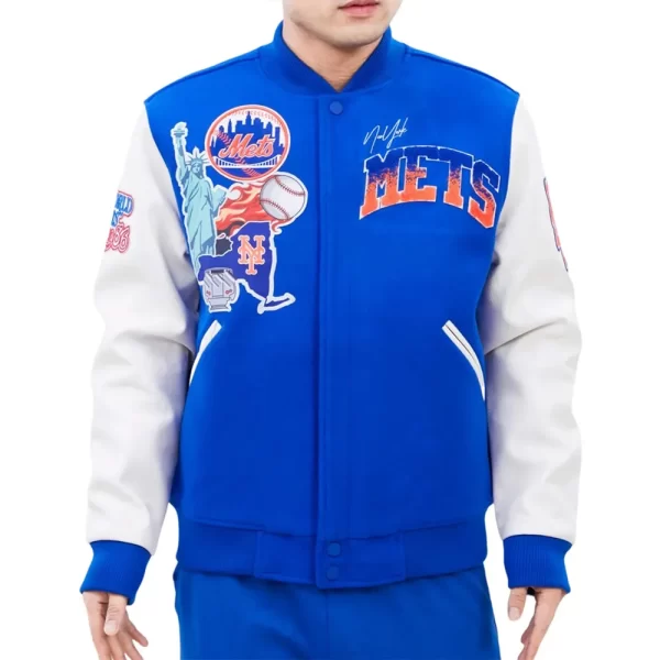 NY Mets Home Town Wool Varsity Jacket