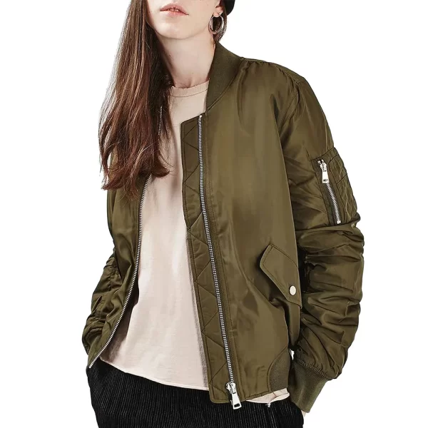 New Girl S06 Megan Fox Green Bomber Jacket