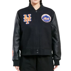 New York Mets Classic Black Varsity Jacket