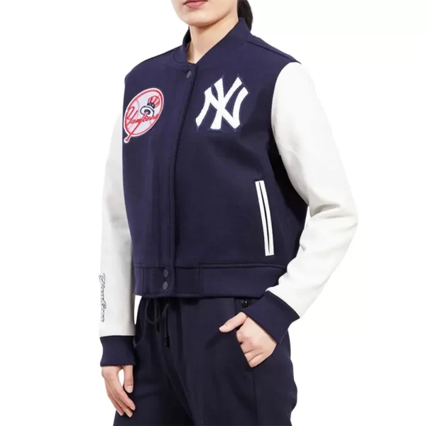 New York Yankees Classic Navy and White Varsity Jacket