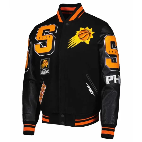 Phoenix Suns Black Mashup Varsity Jacket