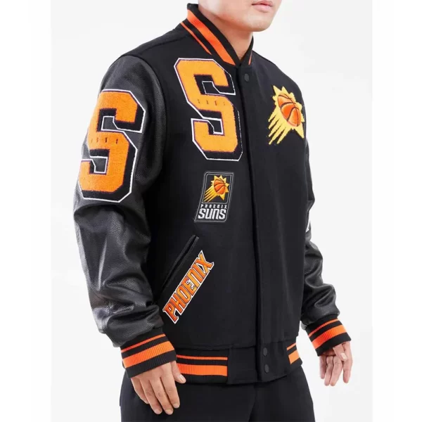 Phoenix Suns Black Mashup Varsity Jackets