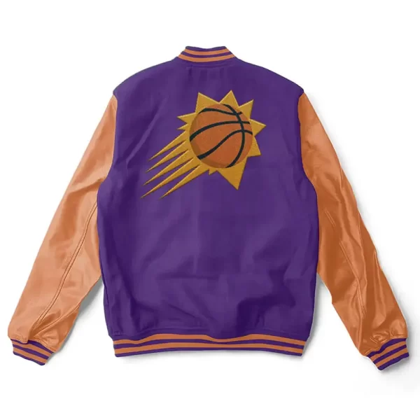 Phoenix Suns Full-Snap Wool & Leather Varsity Jacket