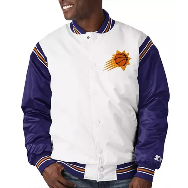 Phoenix Suns Renegade White & Purple Jacket