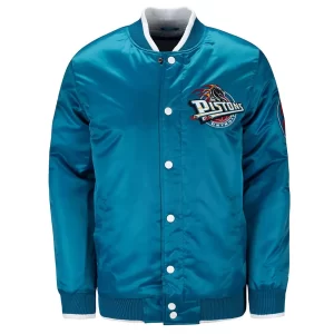 Pistons Ty Mopkins Teal Satin Jacket