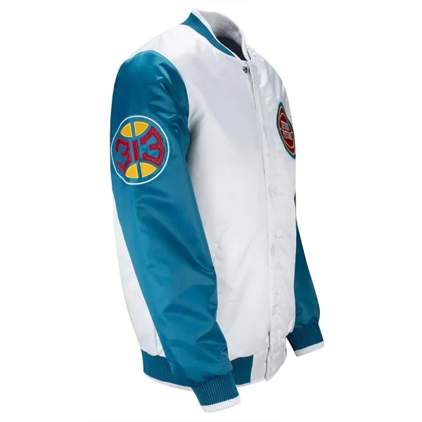 Pistons Ty Mopkins Teal and White Jackets