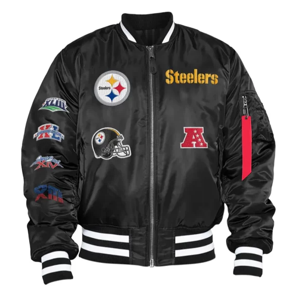 Pittsburgh Steelers Bomber MA-1 Satin Jacket