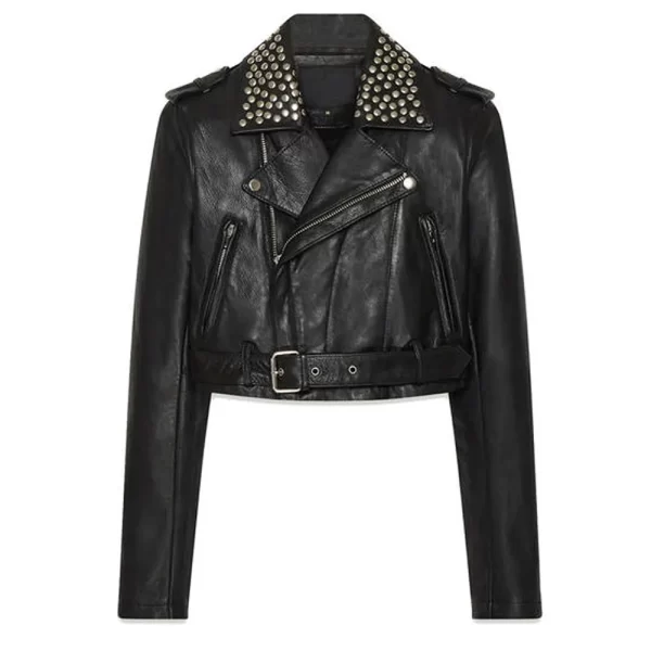 Pretty Little Liars Ashley Benson Studded Black Leather Jacket