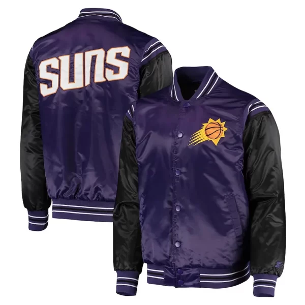 Purple & Black Phoenix Suns The Enforcer Varsity Satin Jacket