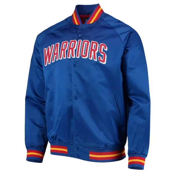 Royal Blue San Francisco Warriors 75th Anniversary Satin Jacket