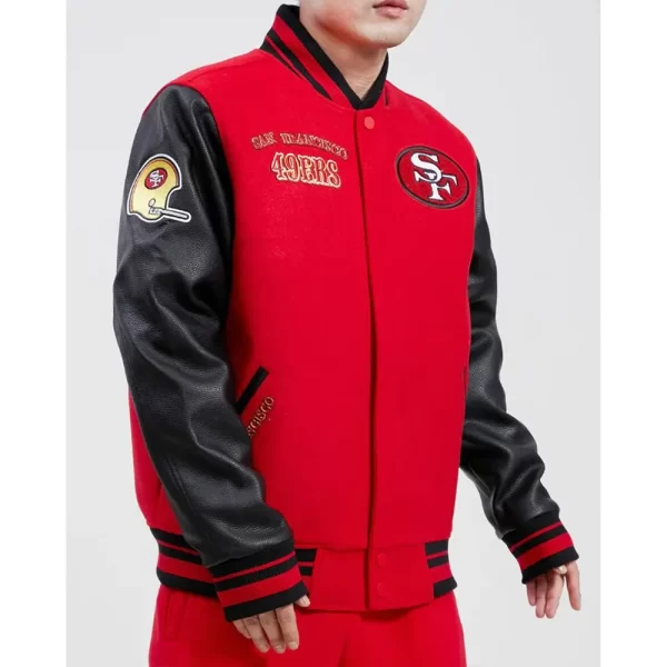 San Francisco 49ers Varsity Black and Red Jacket