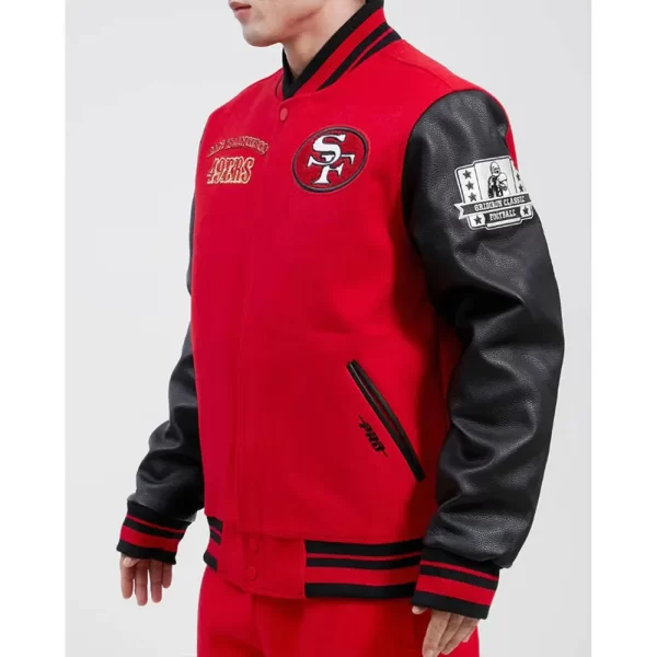 San Francisco 49ers Varsity Black and Red Jackets