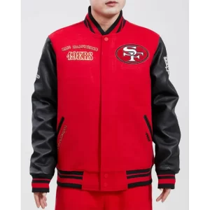 San Francisco 49ers Varsity Red and Black Jacket