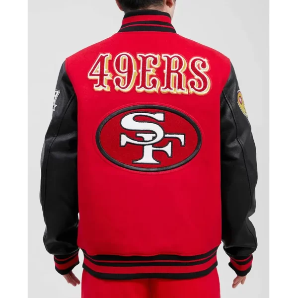 San Francisco 49ers Varsity Wool & Leather Full-Snap Jacket