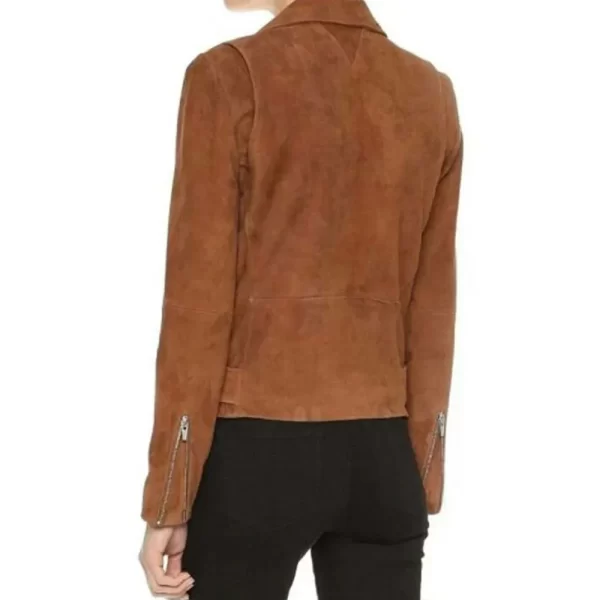 Sarah Steele The Good Fight Season 5 Marissa Gold Moto Suede Jacket