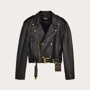 Soft Lambskin Black Biker Leather Jacket