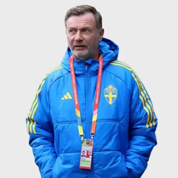 Spain World Cup 2023 Blue Puffer Jacket