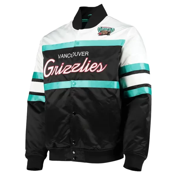 Special Script Vancouver Grizzlies Satin Black Jacket