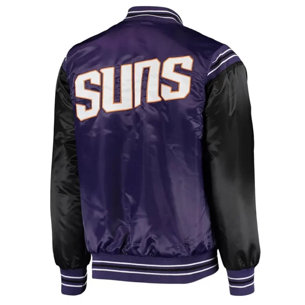 Starter The Enforcer Phoenix Suns Full-Snap Satin Purple and Black Jacket