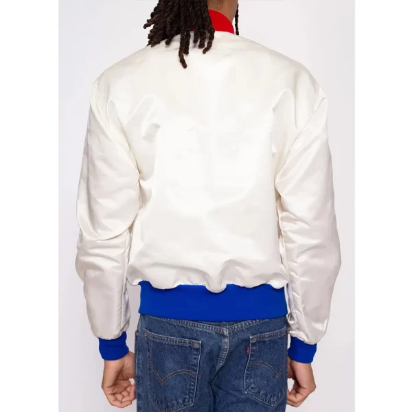 Starter White 80s USA Full-Zip Satin Jacket