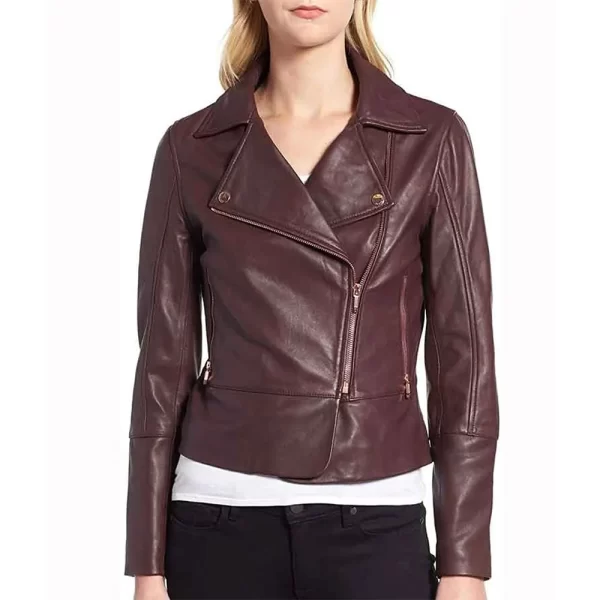 Superman & Lois Stacey Farber Maroon Leather Jacket