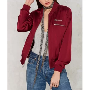 Switched at Birth S05 Vanessa Marano Red Bomber Jacket