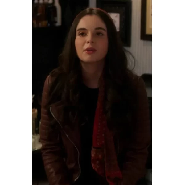 Switched at Birth S05 Vanessa Maroon Leather Jackets