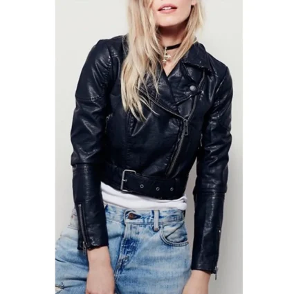 The Flash S04 Kayla Compton Black Leather Jacket