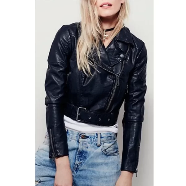 The Flash S04 Kayla Compton Black Leather Jacket