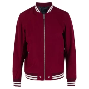 The Mayor Bernard David Jones Red Bomber Jacket