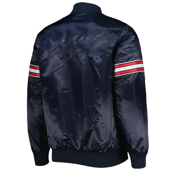 The Pick and Roll Atlanta Falcons Full-Snap Navy Satin Jacket