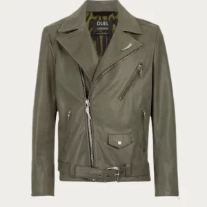 Tiger Tooth Biker Real Leather Jacket