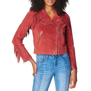 Tiny Pretty Things Casimere Jollette Fringe Suede Jacket