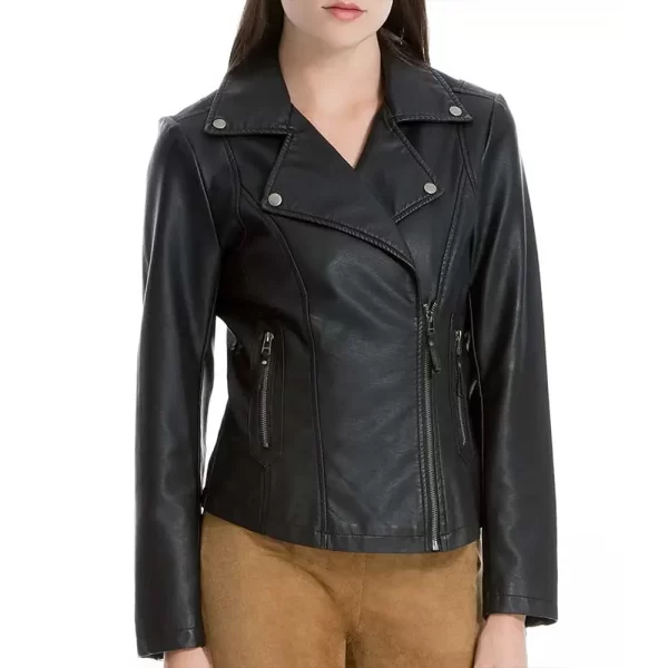 Trinkets S02 Quintessa Swindell Black Leather Jacket