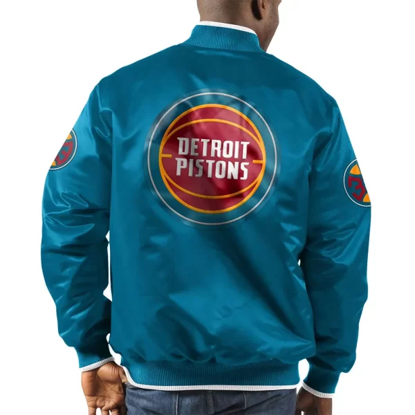 Ty Pistons Mopkins Teal Satin Jackets