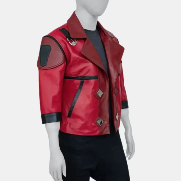 Unisex Arcane VI Violet Red Leather Jacket