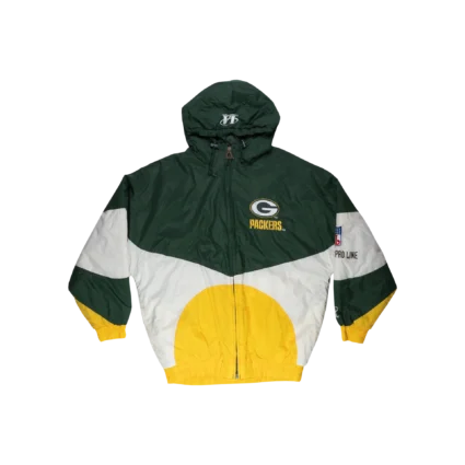 Vintage Logo Authentic “Green Bay Packers” Winter Satin Jacket