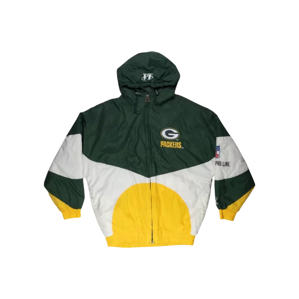 Vintage Logo Authentic “Green Bay Packers” Winter Satin Jacket