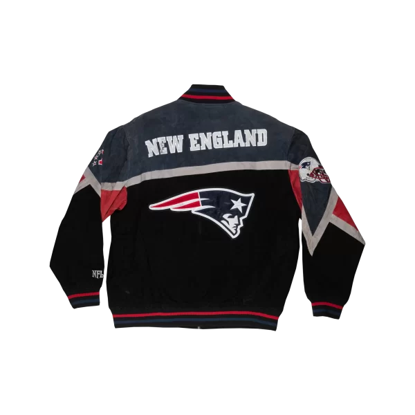 Vintage NFL “New England Patriots” Black Leather Jacket