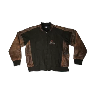 Vintage “Volvo” Trucker Black & Brown Leather Jacket