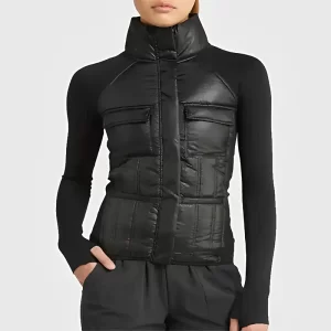 Zella Hybrid Black Zip Jacket