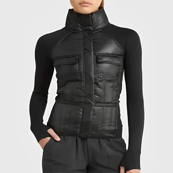 Zella Hybrid Black Zip Jacket