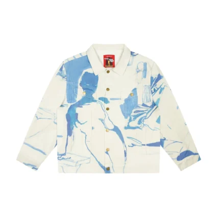 1989 Bedroom Painting Denim Cream Jacket