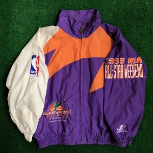 1995 NBA ALL Star Weekend Logo Athletic Sharktooh Satin Jacket