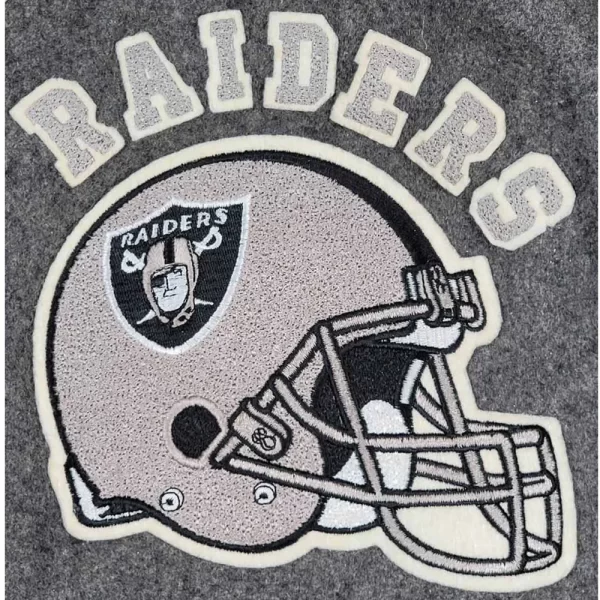 80’s LA Raiders Varsity Gray and Cream Jackets