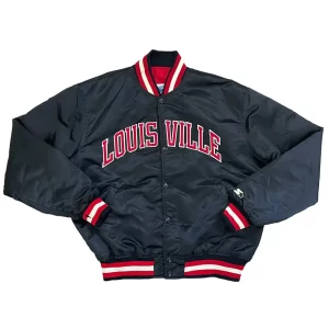 80’s Louisville Cardinals Black Satin Jacket