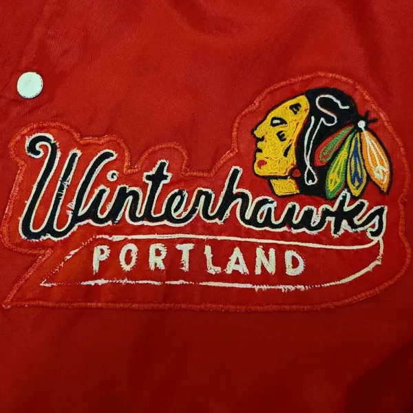 80’s Portland Winterhawks Red Jacket