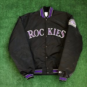 90’s Colorado Rockies Starter Black Satin MLB Jacket