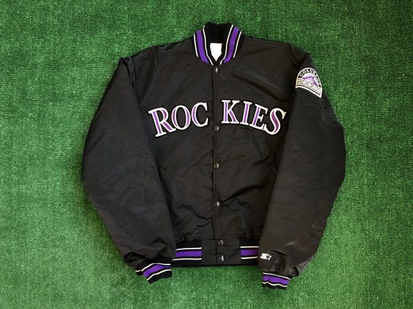 90’s Colorado Rockies Starter Black Satin MLB Jacket